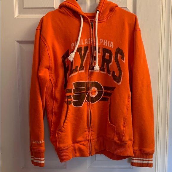 Philadelphia Flyers Adult Large Distressed Orange Hoodie - Picture 1 of 9